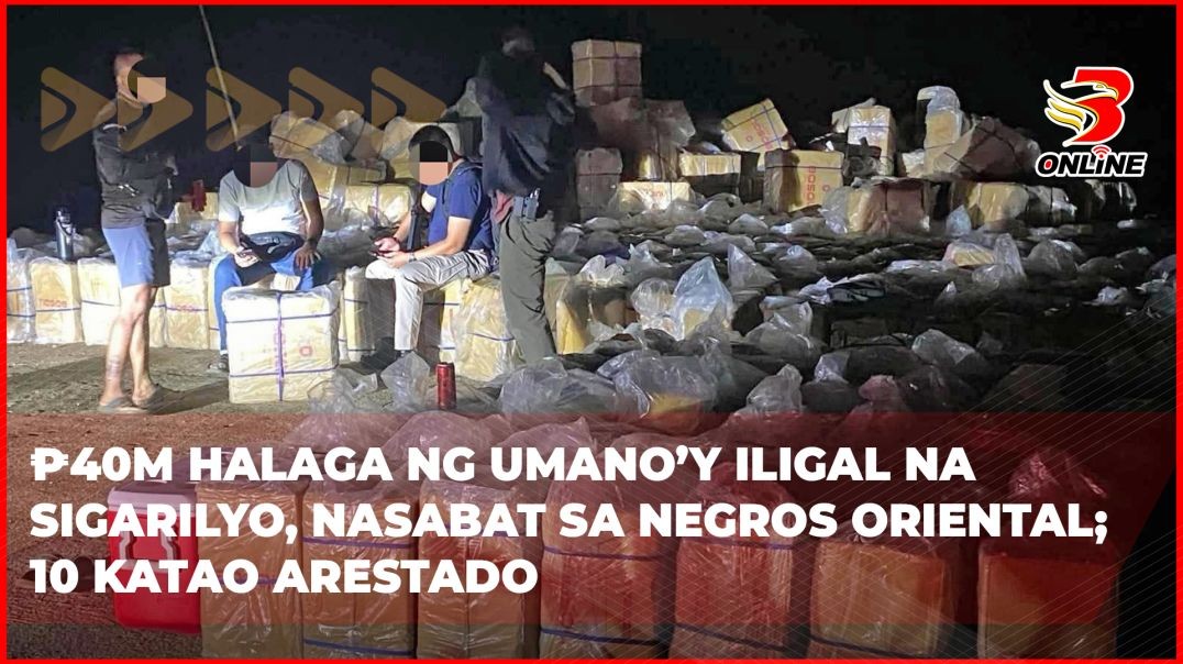 ⁣₱40-M halaga ng umano’y iligal na sigarilyo, nasabat sa Negros Oriental; 10 katao arestado