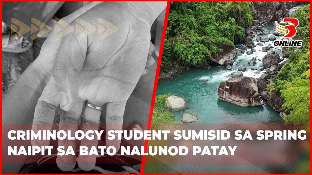 ⁣Criminology student sumisid sa spring naipit sa bato nalunod patay