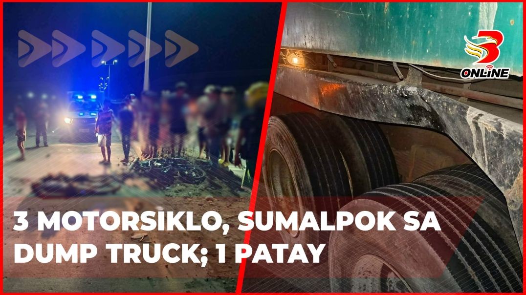 ⁣3 motorsiklo, sumalpok sa dump truck; 1 patay