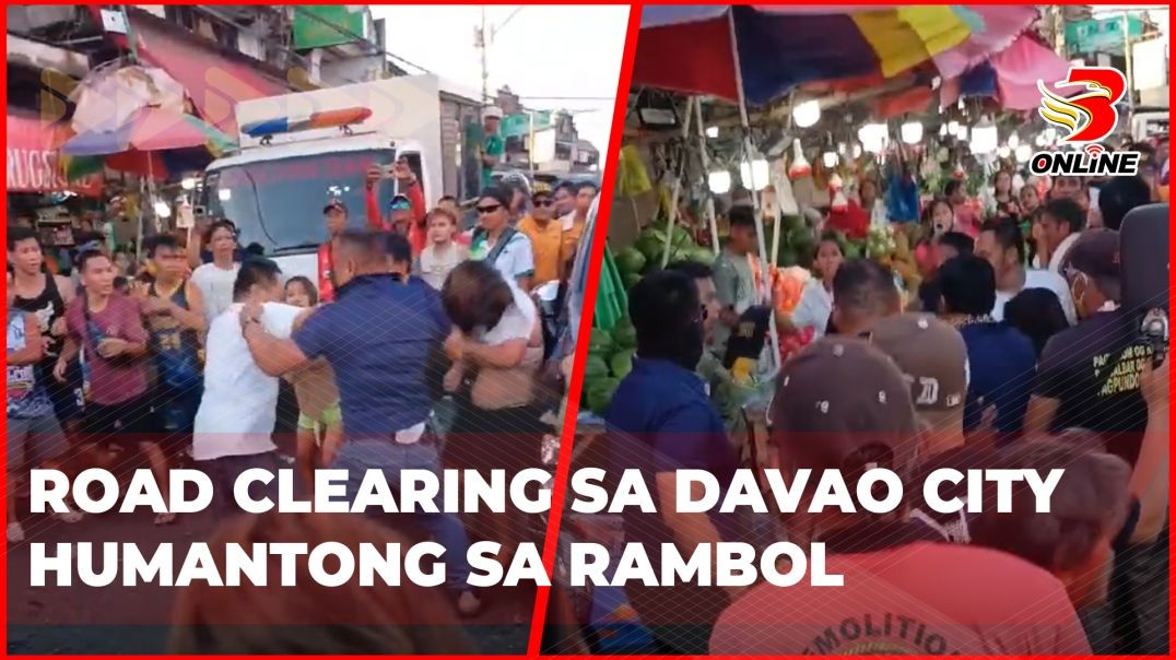 ⁣Road clearing  sa Davao City humantong sa rambol