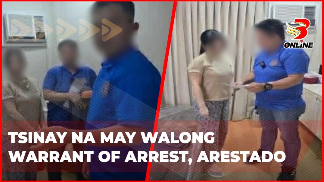 ⁣Tsinay na may 8 warrant of arrest, arestado