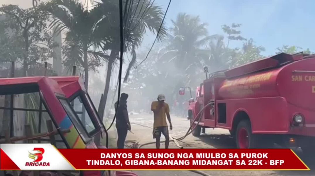⁣Danyos sa sunog nga miulbo sa Purok Tindalo, gibana-banang midangat sa 22k - BFP