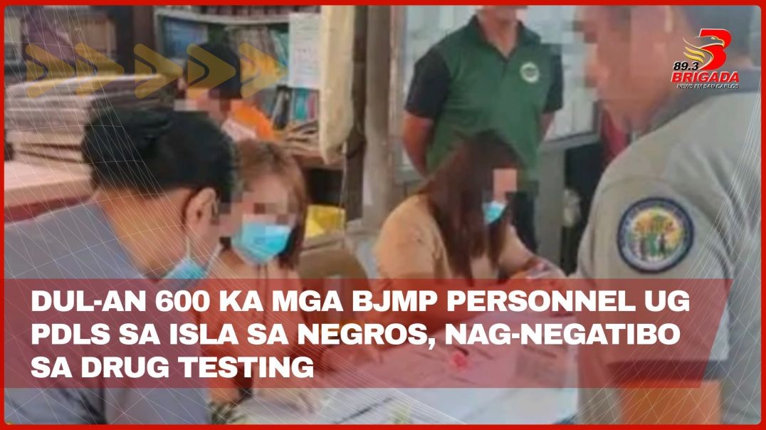 ⁣Dul-an 600 ka mga BJMP personnel ug PDLs sa isla sa Negros, nag-negatibo sa drug testing