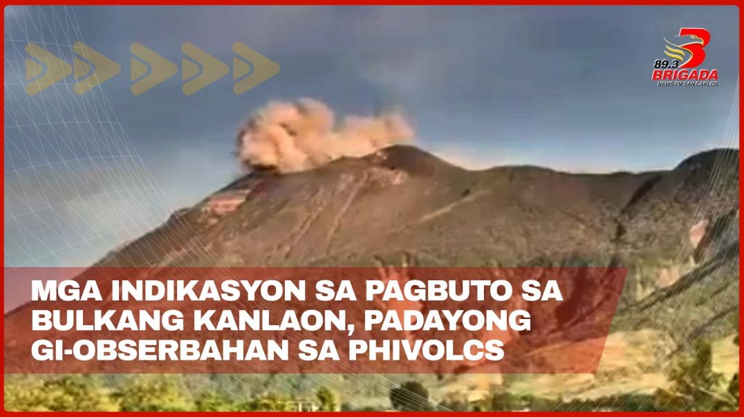 ⁣Mga indikasyon sa pagbuto sa Bulkang Kanlaon, padayong gi-obserbahan sa PHIVOLCS