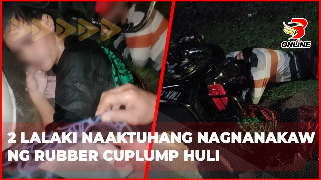 2 lalaki naaktuhang nagnanakaw ng rubber cuplump huli