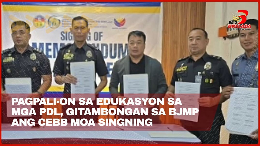 Pagpali-on sa edukasyon sa mga PDL, gitambongan sa BJMP ang CEBB MOA singning