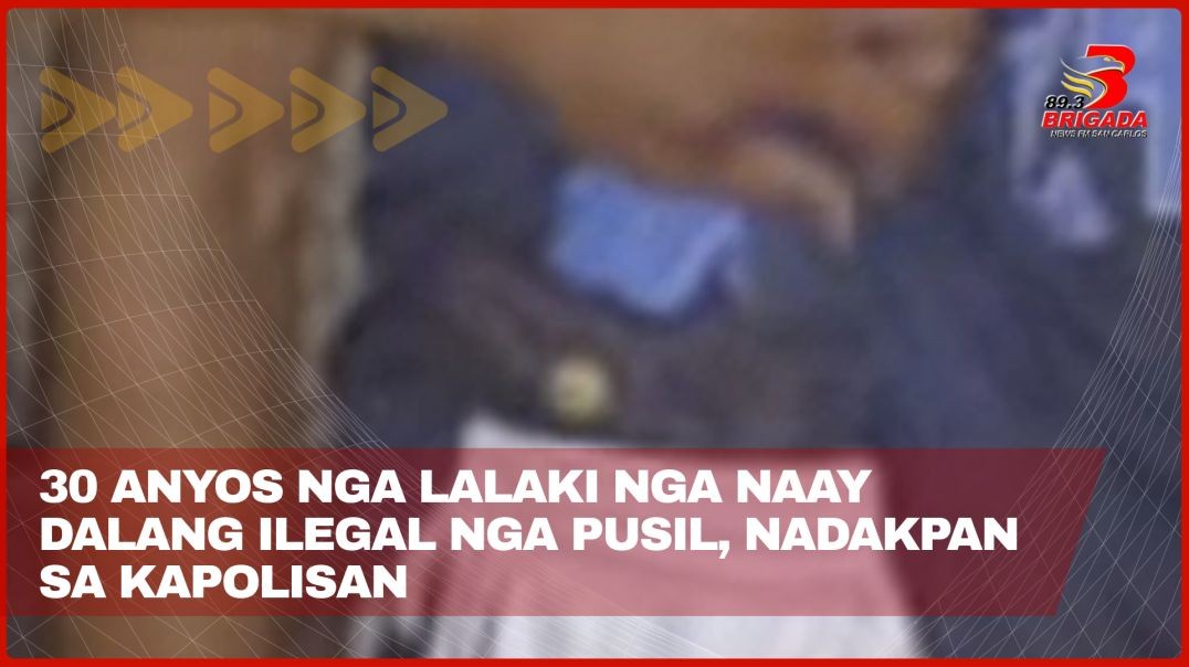 30 anyos nga lalaki nga naay dalang ilegal nga pusil, nadakpan sa kapolisan