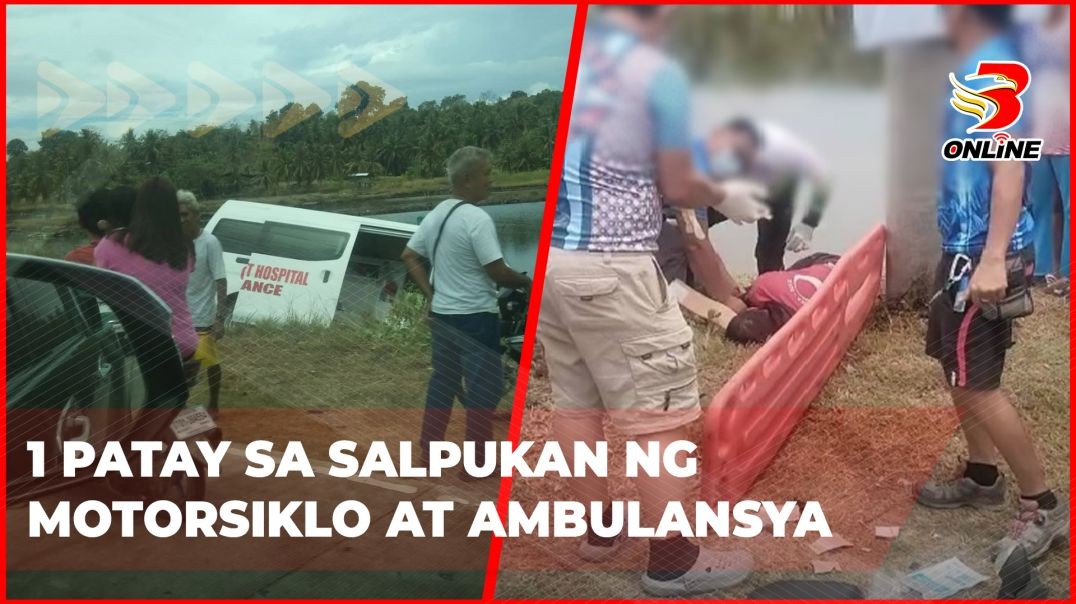 ⁣1 patay sa salpukan ng motorsiklo at ambulansya