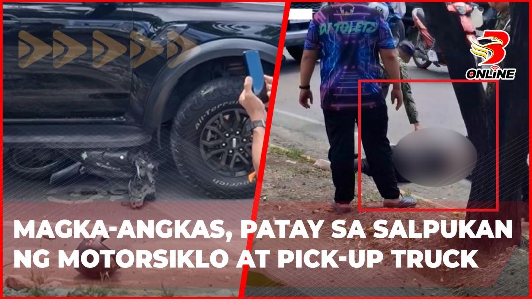 Magka-angkas, patay sa salpukan ng motorsiklo at pick-up truck