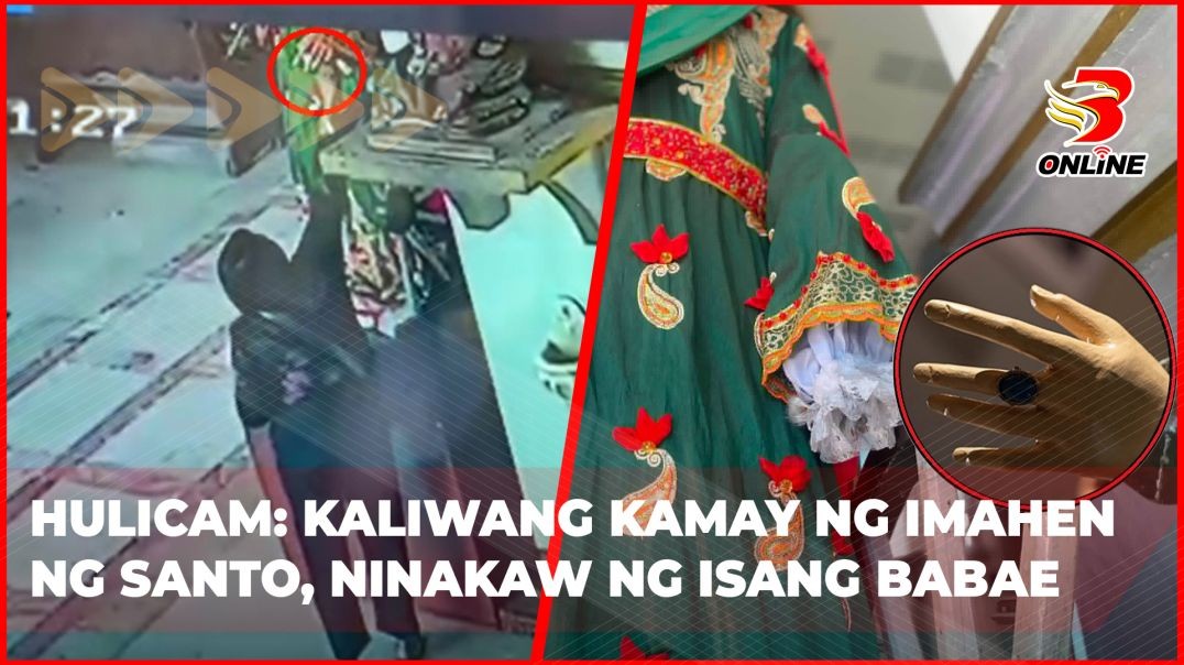 Hulicam Kaliwang kamay ng imahen ng Santo, ninakaw ng isang babae
