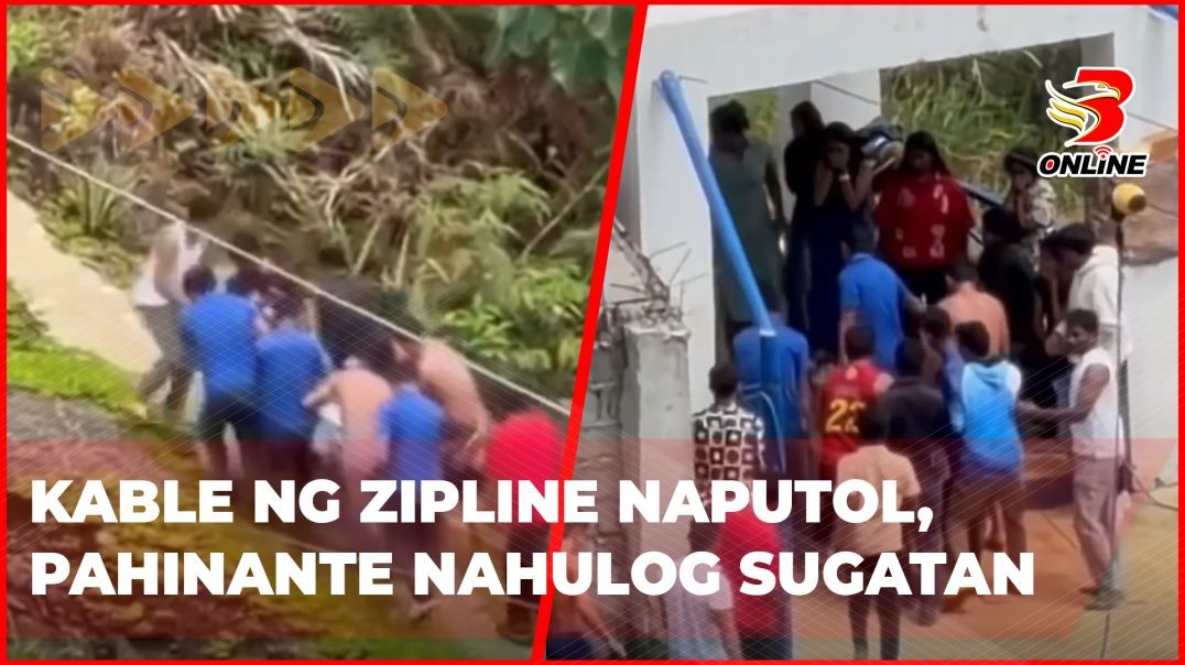 ⁣Kable ng Zipline naputol, pahinante nahulog sugatan