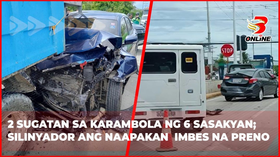 2 sugatan sa karambola ng 6 sasakyan; silinyador ang naapakan  imbes na preno