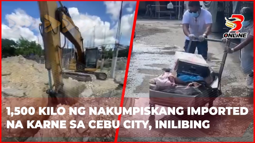 1,500 kilo ng nakumpiskang imported na karne sa Cebu City, inilibing