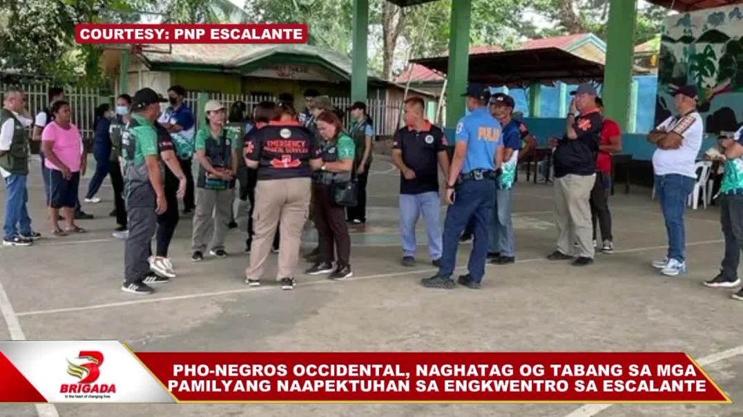 PHO-NEGROS OCCIDENTAL, NAGHATAG OG TABANG SA MGA PAMILYANG NAAPEKTUHAN SA ENGKWENTRO SA ESCALANTE