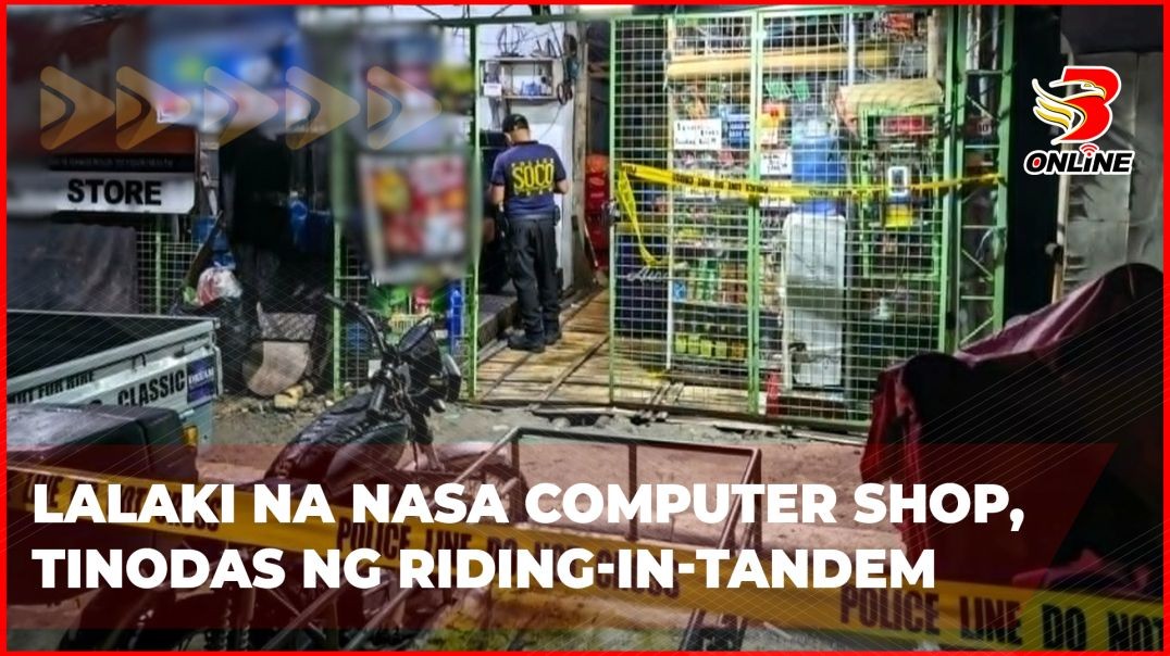 ⁣Lalaki na nasa computer shop, tinodas ng riding-in-tandem