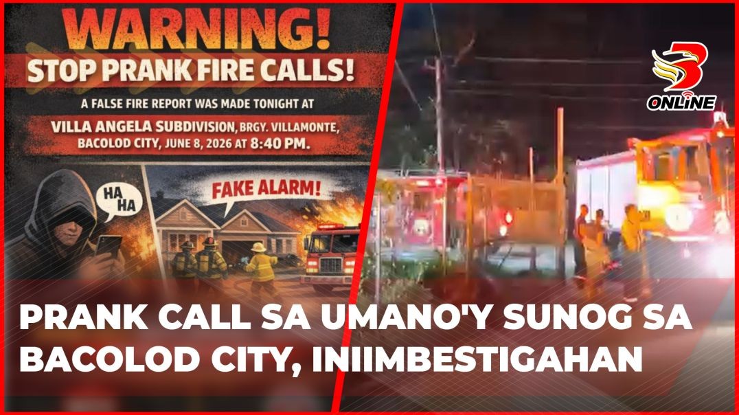 Prank call sa umano'y sunog sa Bacolod City, iniimbestigahan