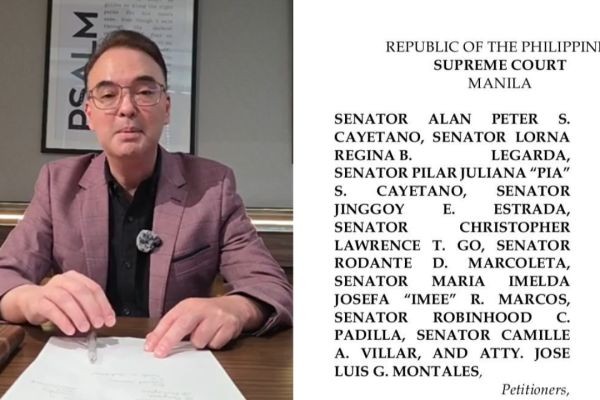 Cayetano, naghain ng petisyon sa korte suprema laban sa Gatchalian Bloc