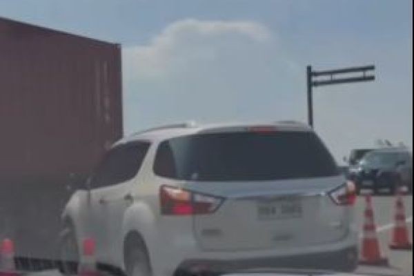 LTO, pinagpapaliwanag ang isang SUV na nag-illegal u-turn sa NLEX