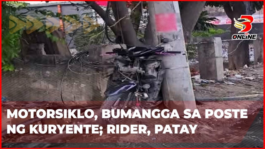 ⁣Motorsiklo, bumangga sa poste ng kuryente; rider, patay