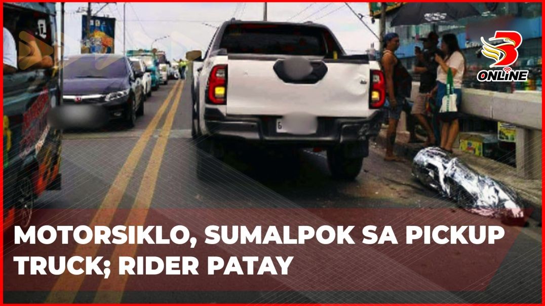 Motorsiklo, sumalpok sa pickup truck; rider patay
