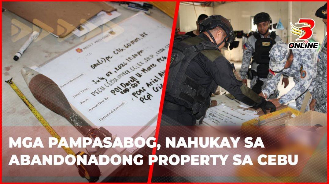 Mga pampasabog, nahukay sa abandonadong property sa Cebu