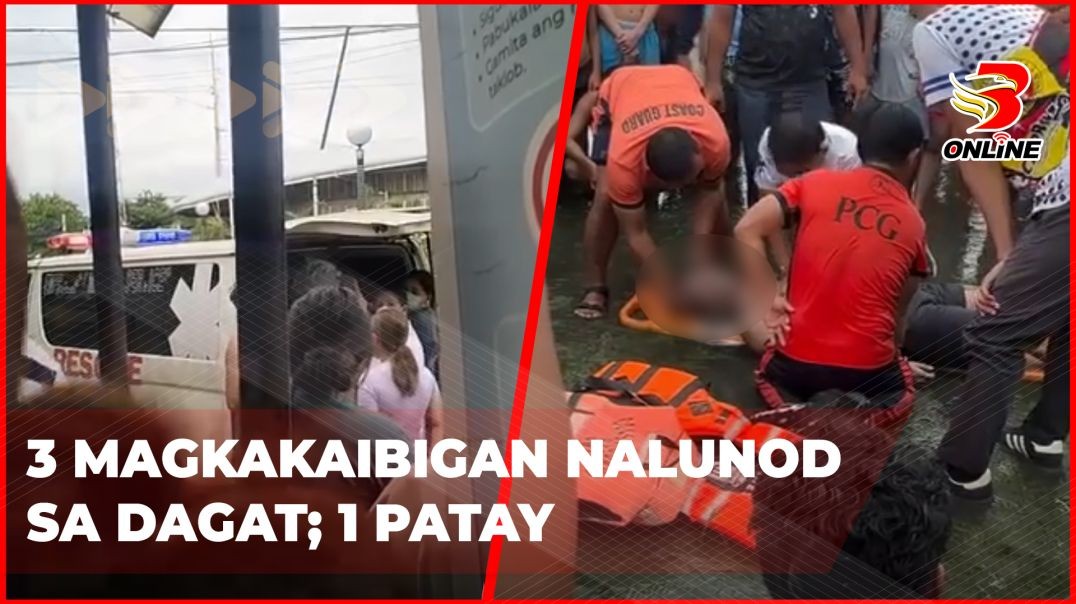 3 magkakaibigan nalunod sa dagat; 1 patay