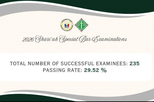 Higit 200 examinees, pumasa sa Shari'ah Special Bar Exams