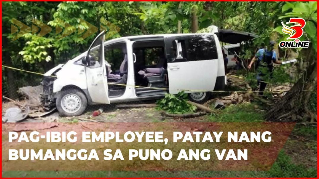 Pag-IBIG employee, patay nang bumangga sa puno ang van