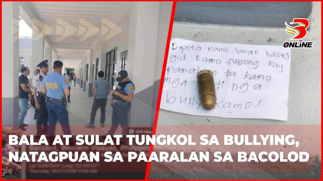 Bala at sulat tungkol sa bullying, natagpuan sa paaralan sa Bacolod