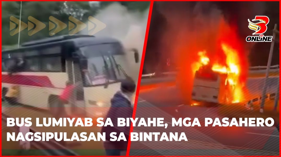 Bus lumiyab sa biyahe, mga pasahero nagsipulasan sa bintana