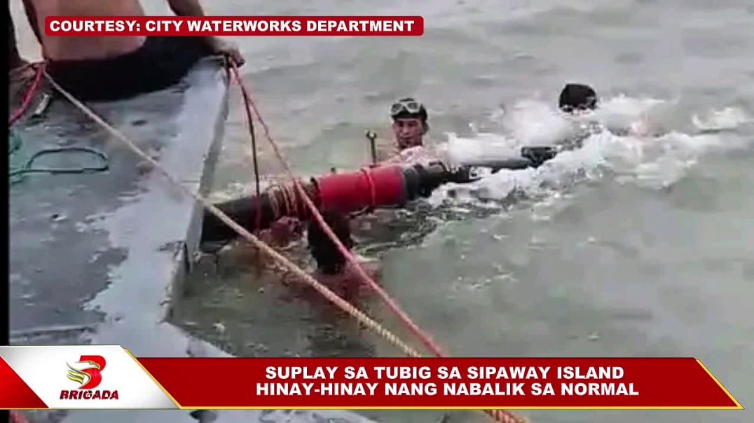 Suplay sa tubig sa Sipaway Island hinay-hinay nang nabalik sa normal