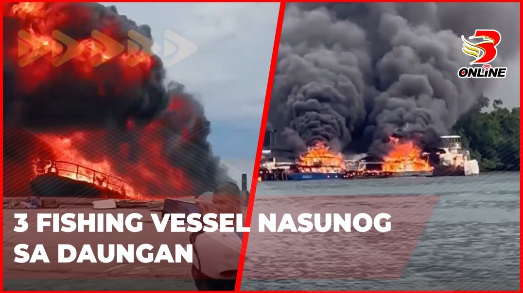 3 fishing vessel nasunog sa daungan