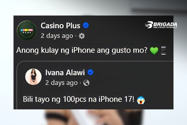Digital Pinoys, pinaiimbestigahan ang umano'y mapanlinlang na promosyon ng online gambling kasunod ng iPhone raffle ni Ivana Alawi