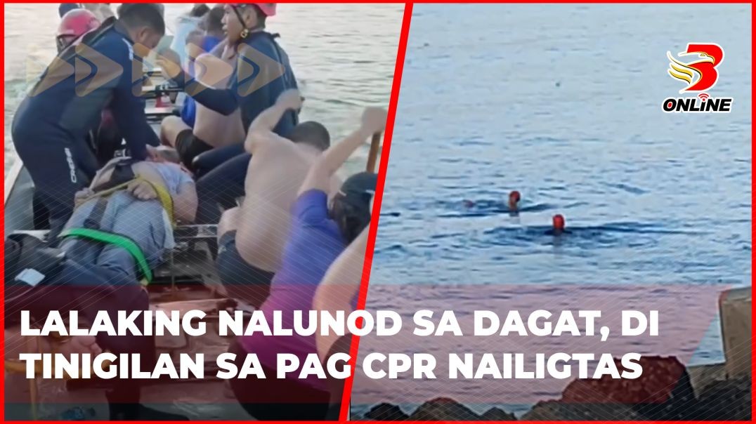 Lalaking nalunod sa dagat, di tinigilan sa pag CPR nailigtas